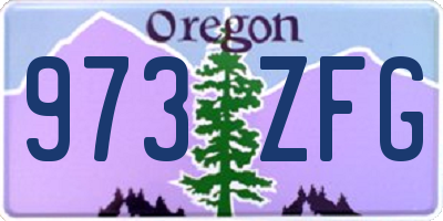 OR license plate 973ZFG