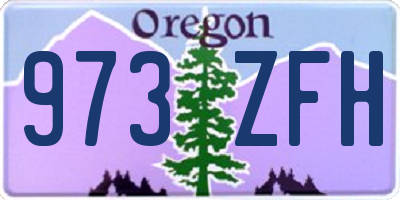 OR license plate 973ZFH