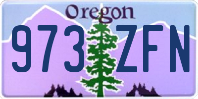 OR license plate 973ZFN