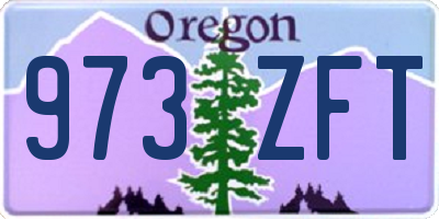 OR license plate 973ZFT