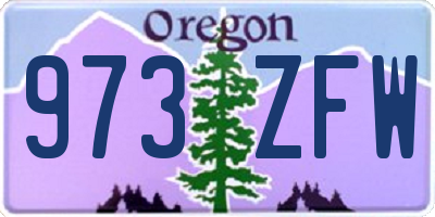 OR license plate 973ZFW