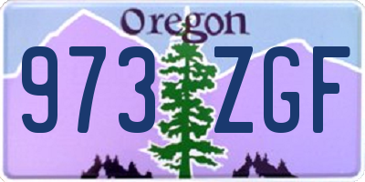 OR license plate 973ZGF