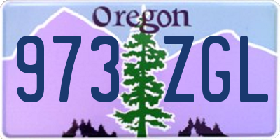 OR license plate 973ZGL