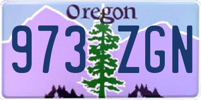 OR license plate 973ZGN