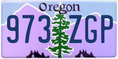OR license plate 973ZGP