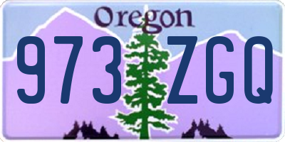OR license plate 973ZGQ