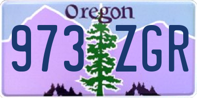 OR license plate 973ZGR