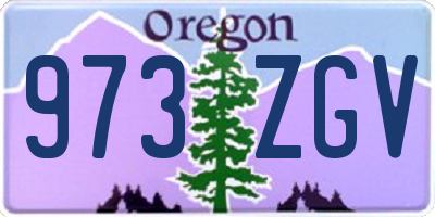 OR license plate 973ZGV