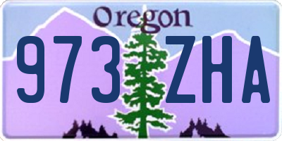 OR license plate 973ZHA