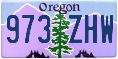 OR license plate 973ZHW