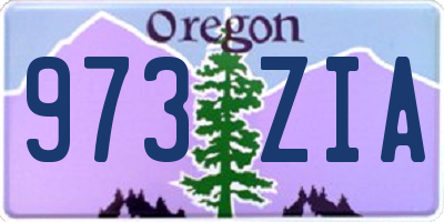 OR license plate 973ZIA
