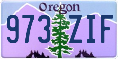 OR license plate 973ZIF