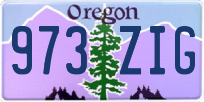 OR license plate 973ZIG