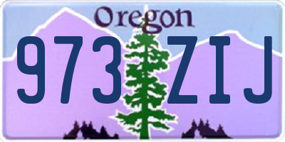 OR license plate 973ZIJ