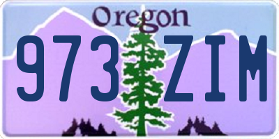 OR license plate 973ZIM