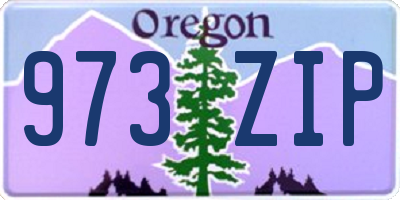 OR license plate 973ZIP