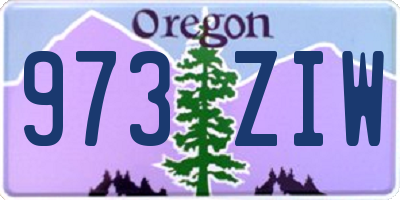 OR license plate 973ZIW