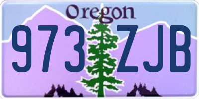 OR license plate 973ZJB