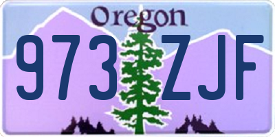 OR license plate 973ZJF