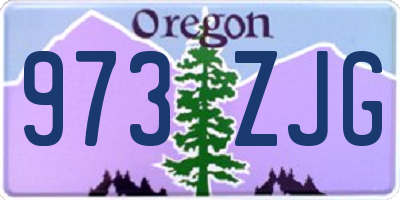 OR license plate 973ZJG