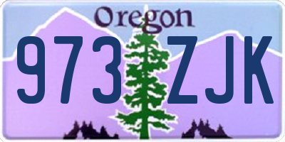 OR license plate 973ZJK