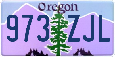 OR license plate 973ZJL