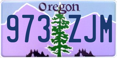 OR license plate 973ZJM