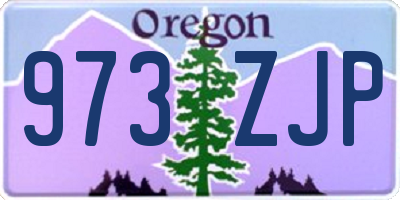 OR license plate 973ZJP