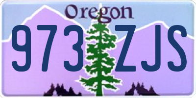 OR license plate 973ZJS