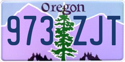 OR license plate 973ZJT