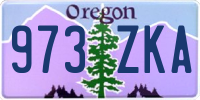 OR license plate 973ZKA