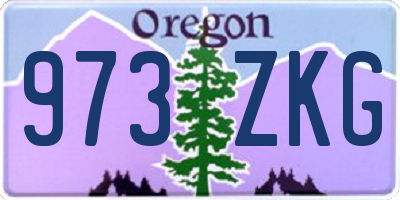 OR license plate 973ZKG