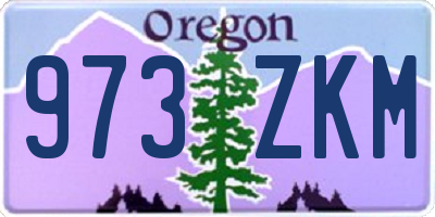 OR license plate 973ZKM