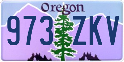 OR license plate 973ZKV