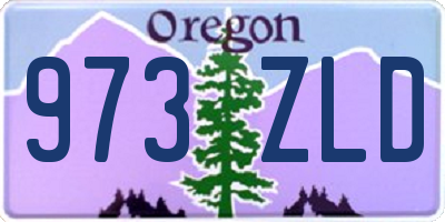 OR license plate 973ZLD