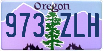 OR license plate 973ZLH
