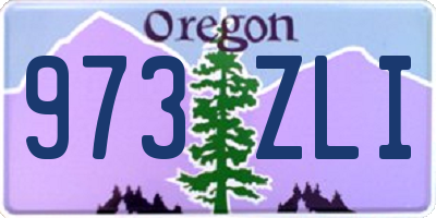 OR license plate 973ZLI