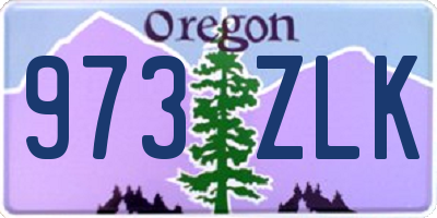 OR license plate 973ZLK