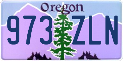 OR license plate 973ZLN