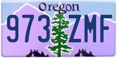 OR license plate 973ZMF
