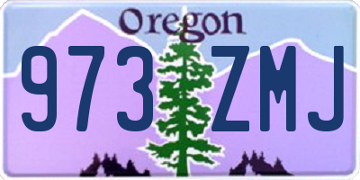 OR license plate 973ZMJ