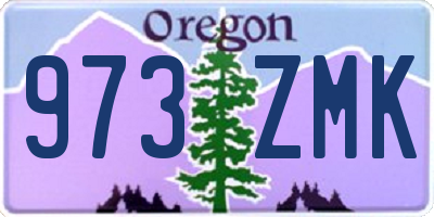 OR license plate 973ZMK
