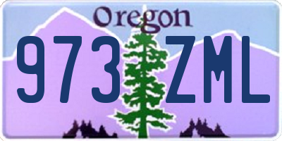 OR license plate 973ZML