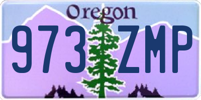 OR license plate 973ZMP