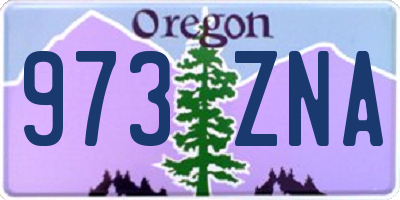 OR license plate 973ZNA