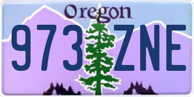 OR license plate 973ZNE