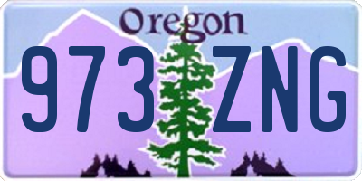 OR license plate 973ZNG