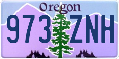 OR license plate 973ZNH