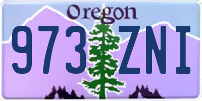 OR license plate 973ZNI