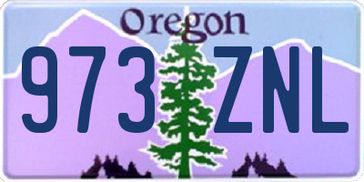 OR license plate 973ZNL